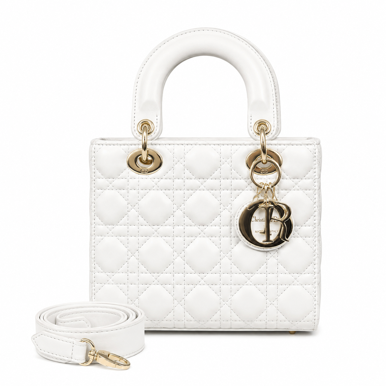 Christian Dior Lambskin Cannage Small My ABCDior Lady Dior