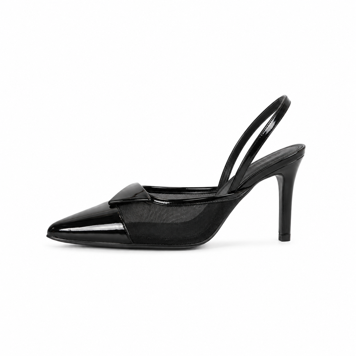 Elegant Mesh Slingback Stiletto Heels