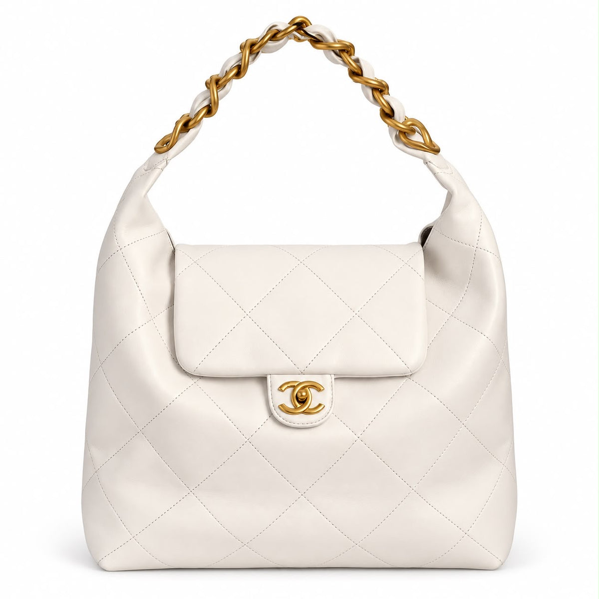 Chanel Shiny Calfskin Quilted Maxi