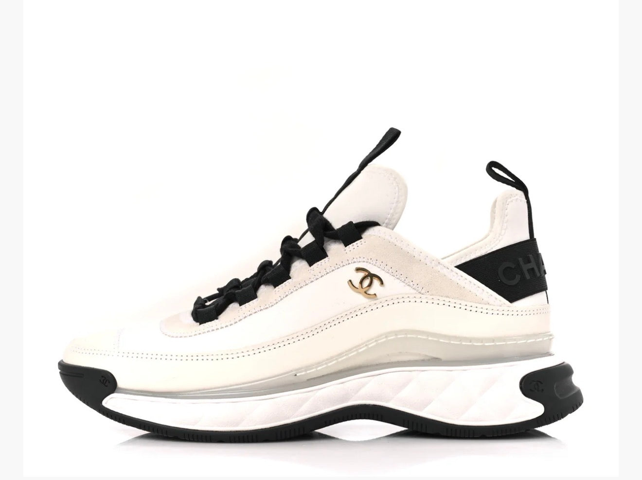 Chanel Velvet Calfskin Mixed Fibers CC Sneakers