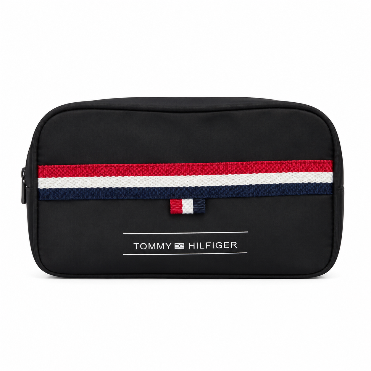Luxury Black Monogram Leather Wristlet Clutch Bag