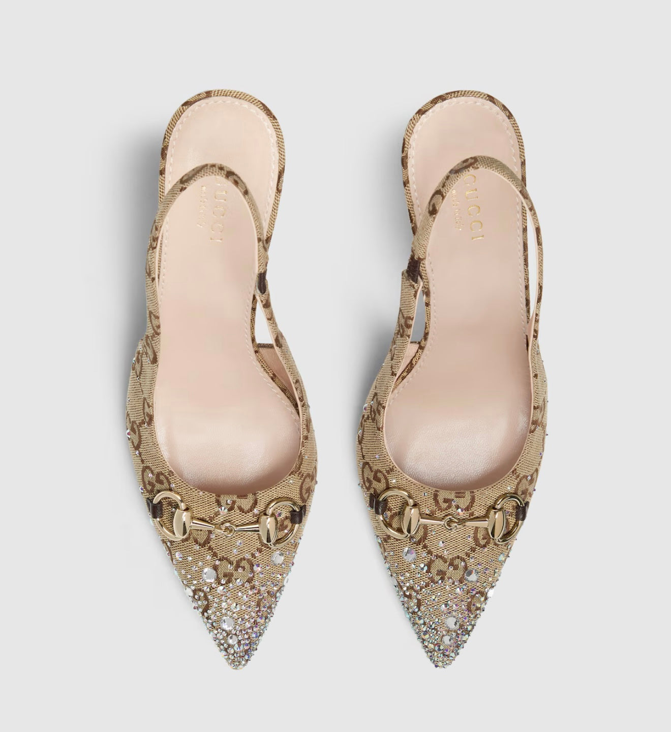Women's slingback pump with crystal Horsebit