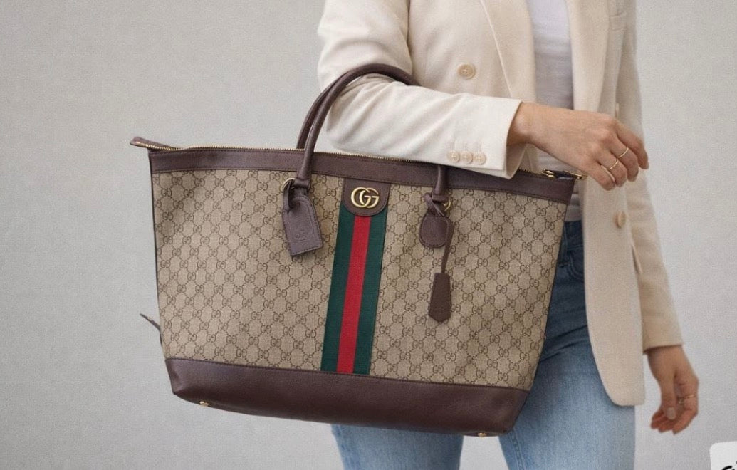 Gucci Ophidia GG Tote Bag – Iconic Web Stripe Luxury Canvas