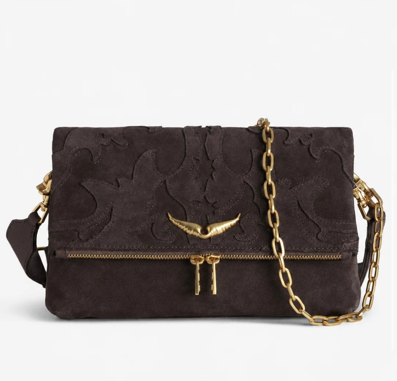 Zadig & Voltaire Rock Western Suede Clutch