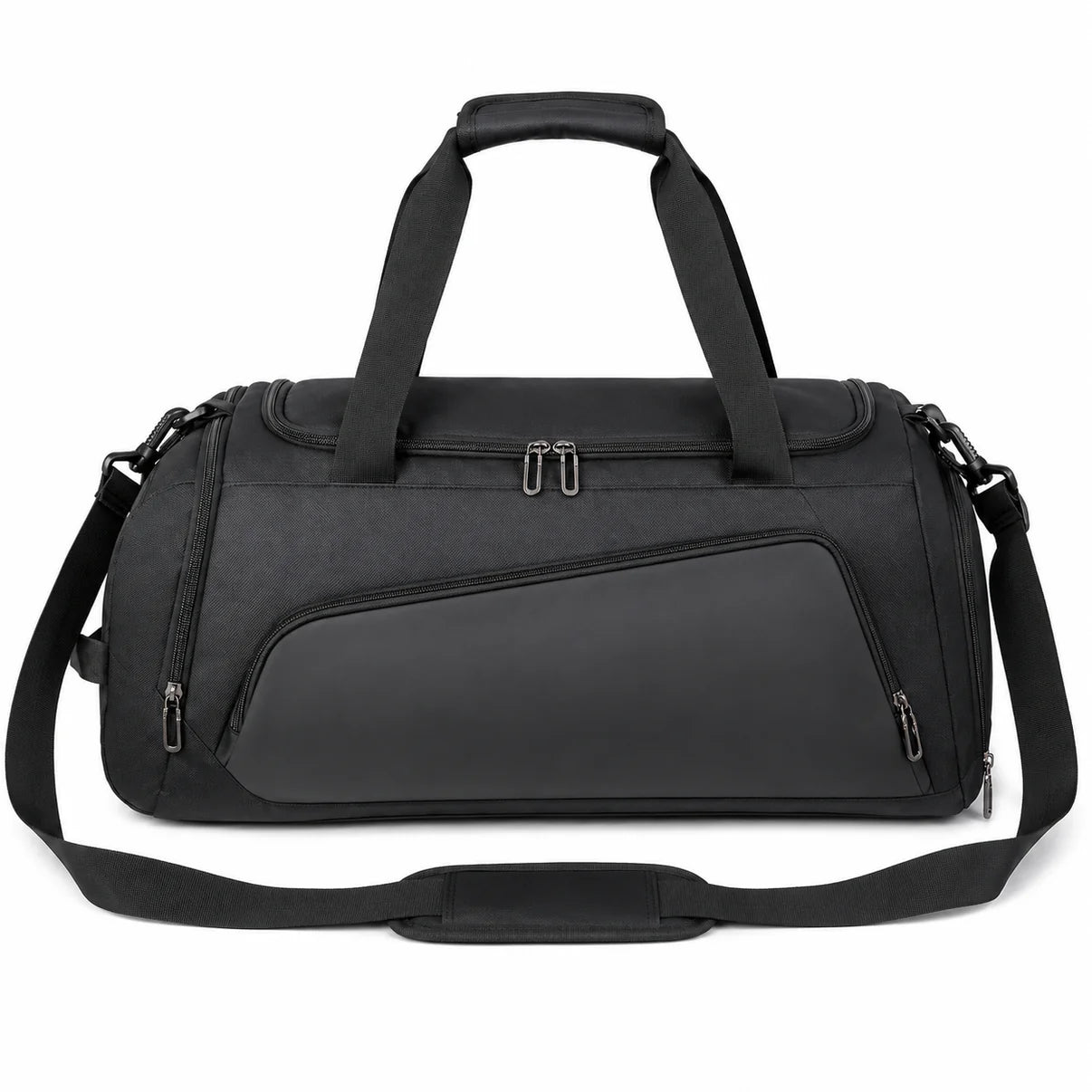 black gym duffle bag