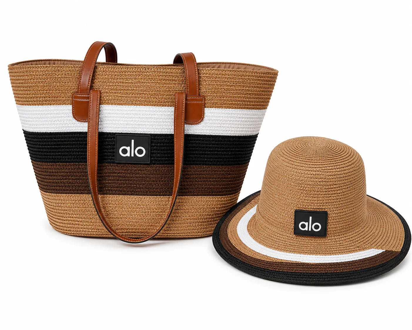 Alo basket bags and matching hats
