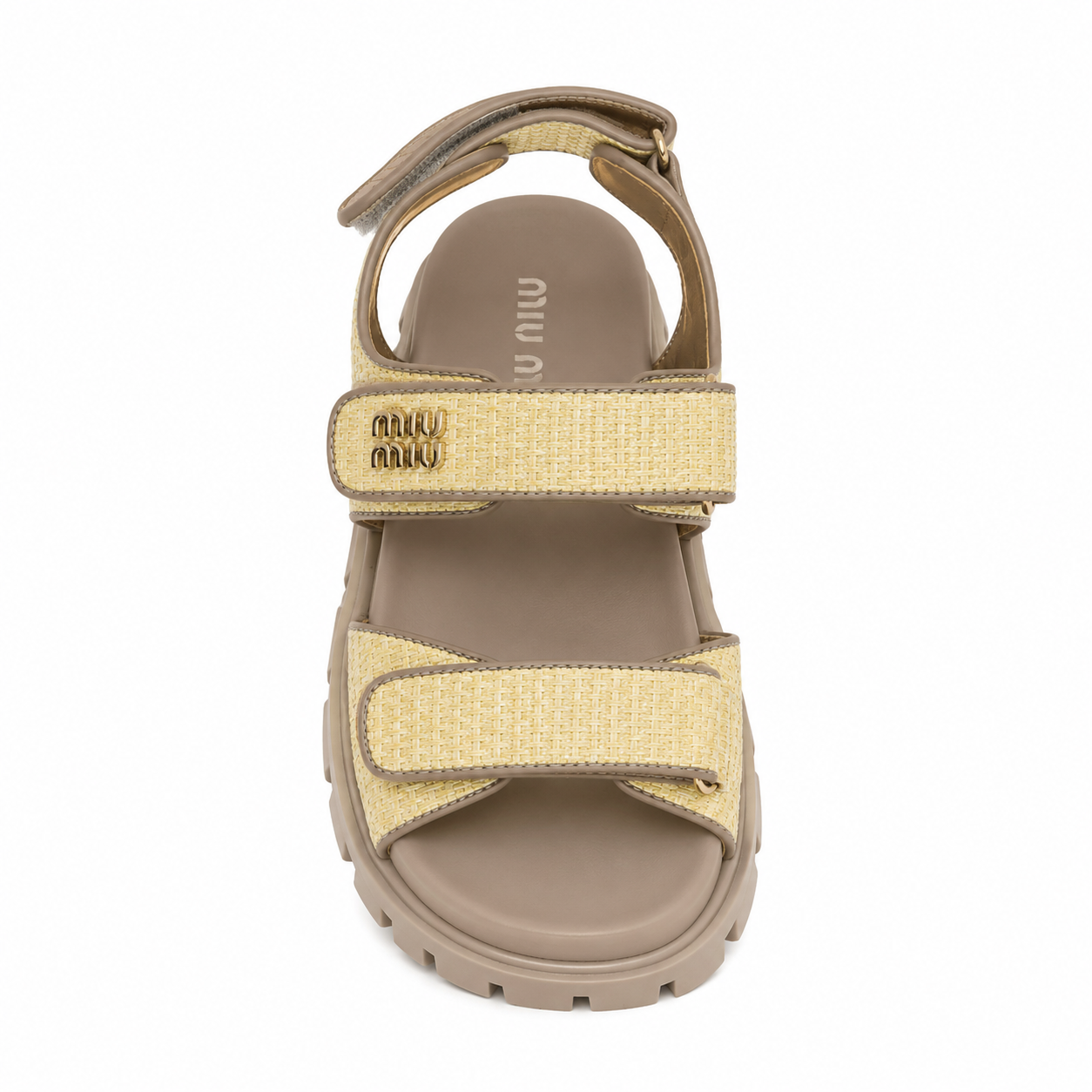 MIUMIU Women's Metallic Logo Leather-Trimmed