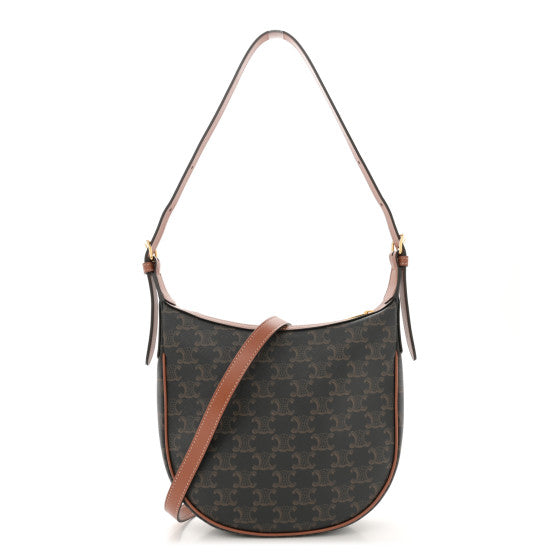 Supple Calfskin Large Triomphe Heloise Shoulder Bag Tan