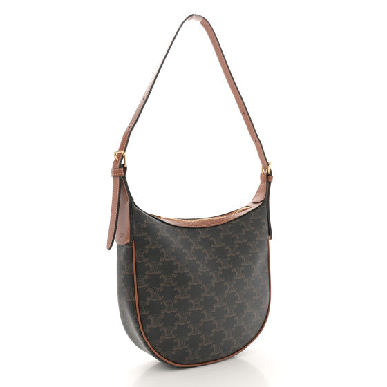 Supple Calfskin Large Triomphe Heloise Shoulder Bag Tan