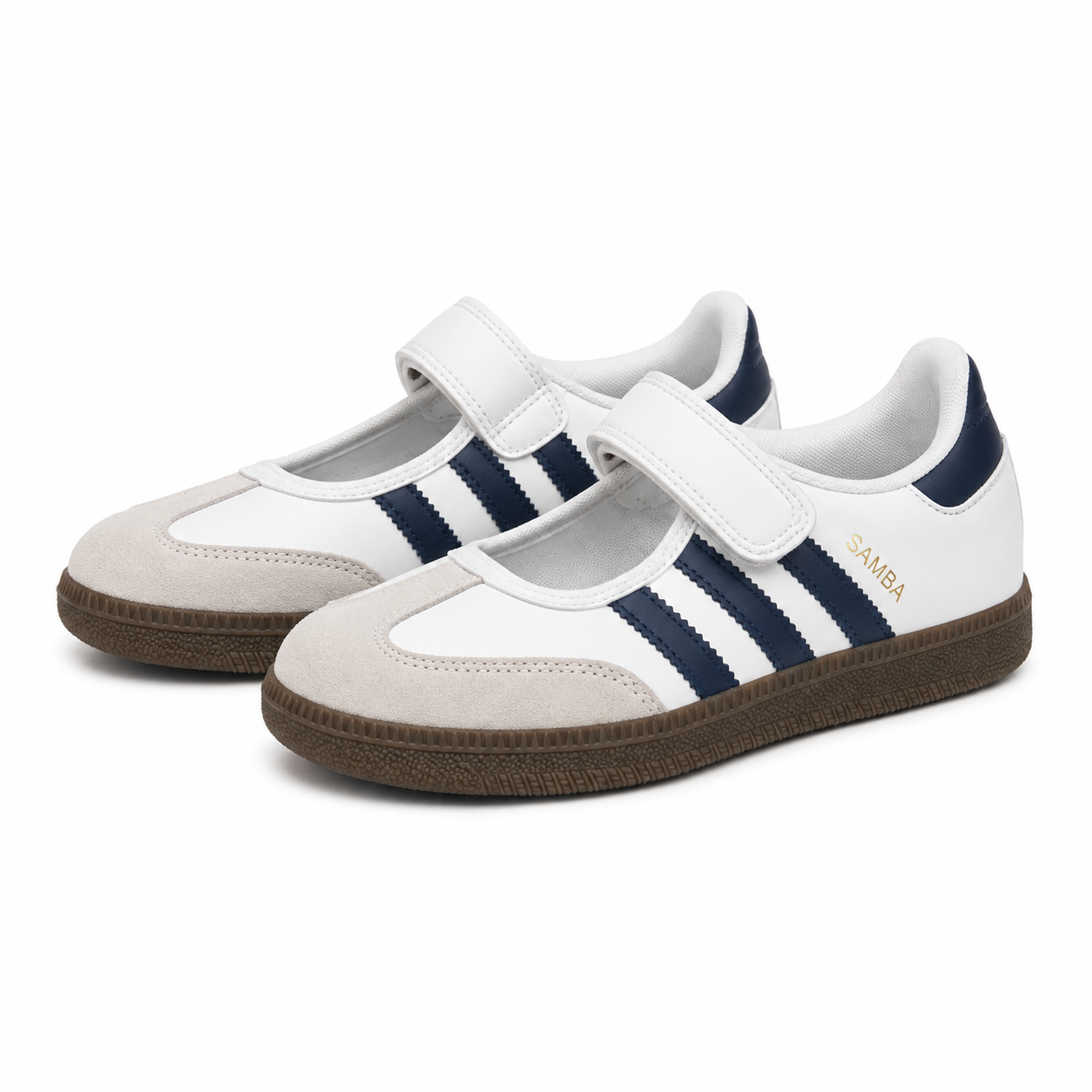 Adidas Samba Mary Jane Sneakers – Black/White Gum Sole