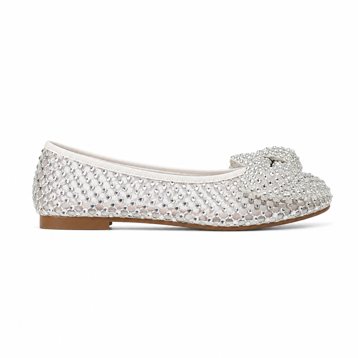 Women’s Crystal Mesh Bow Ballet Flats
