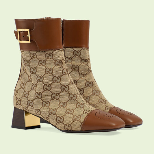 Women's GG canvas ankle boot