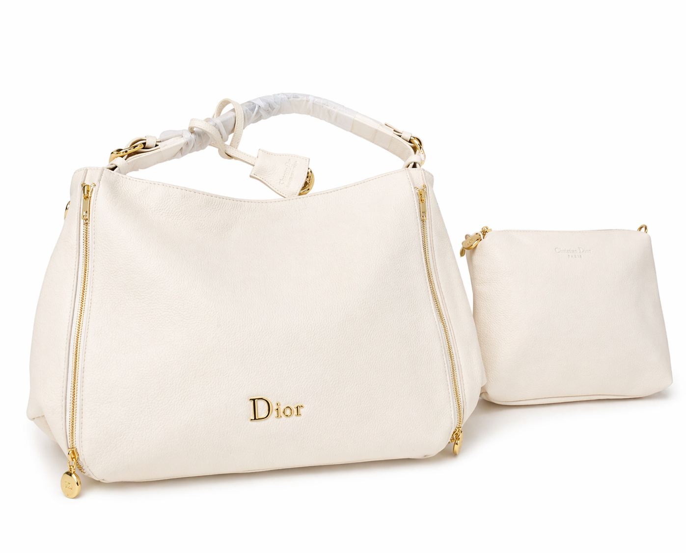 .Dior Cognac Leather Shoulder Bag Set
2 psc