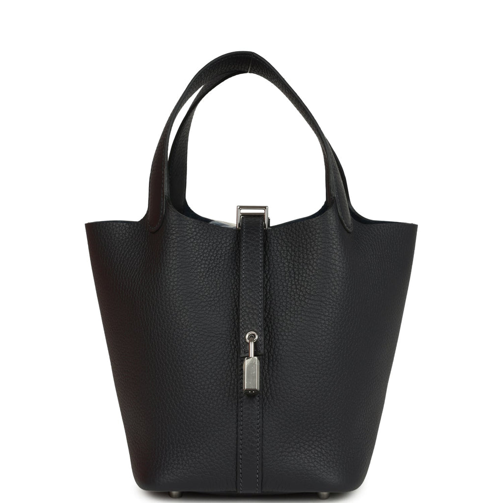 Hermès Picotin Lock 18 Caban Clemence Palladium Hardware