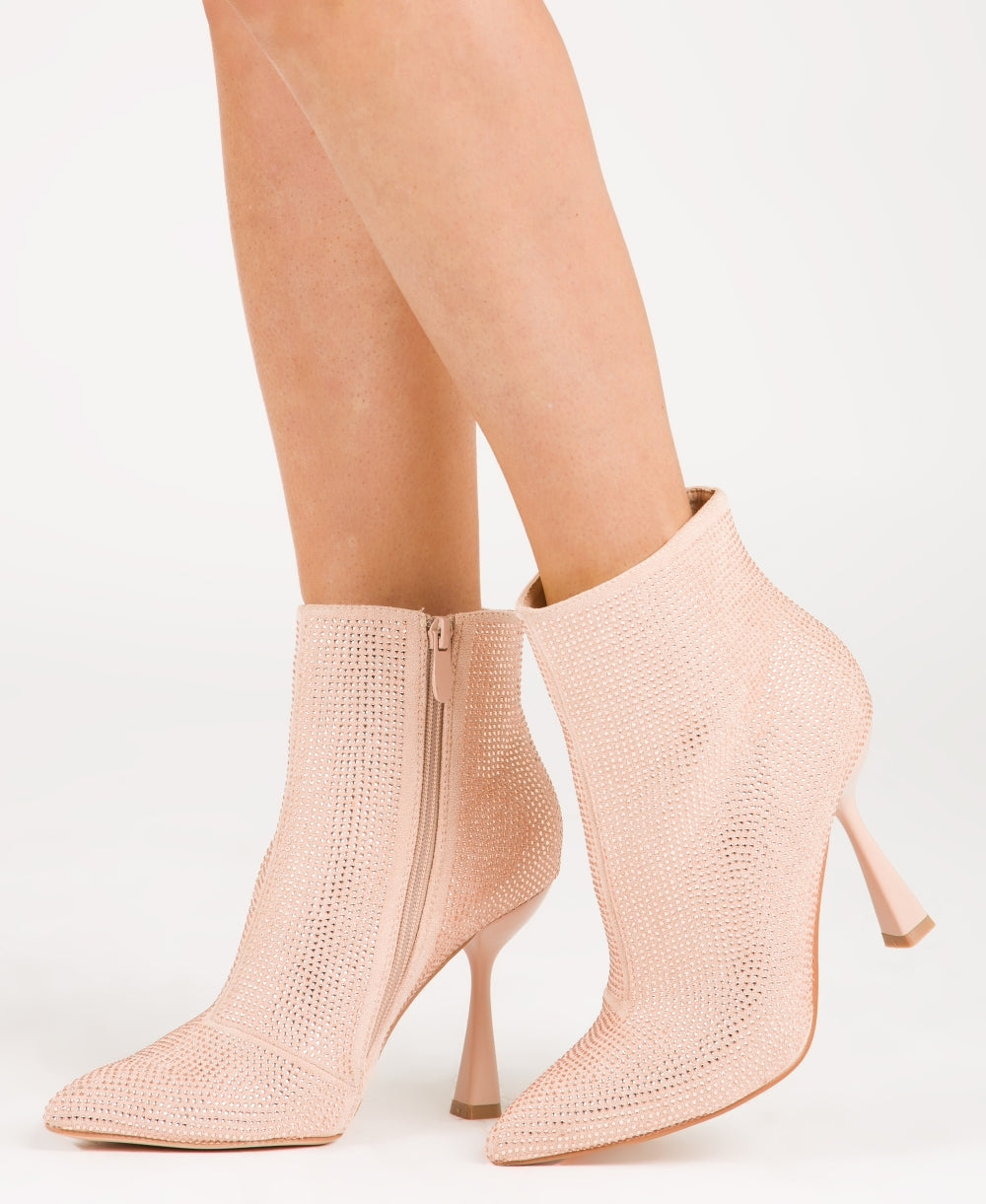 Over Diamante Heeled Ankle