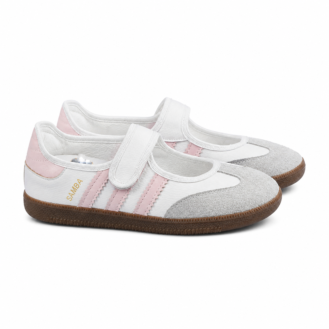 ADIDAS SAMBA JANE SHOES, WHITE