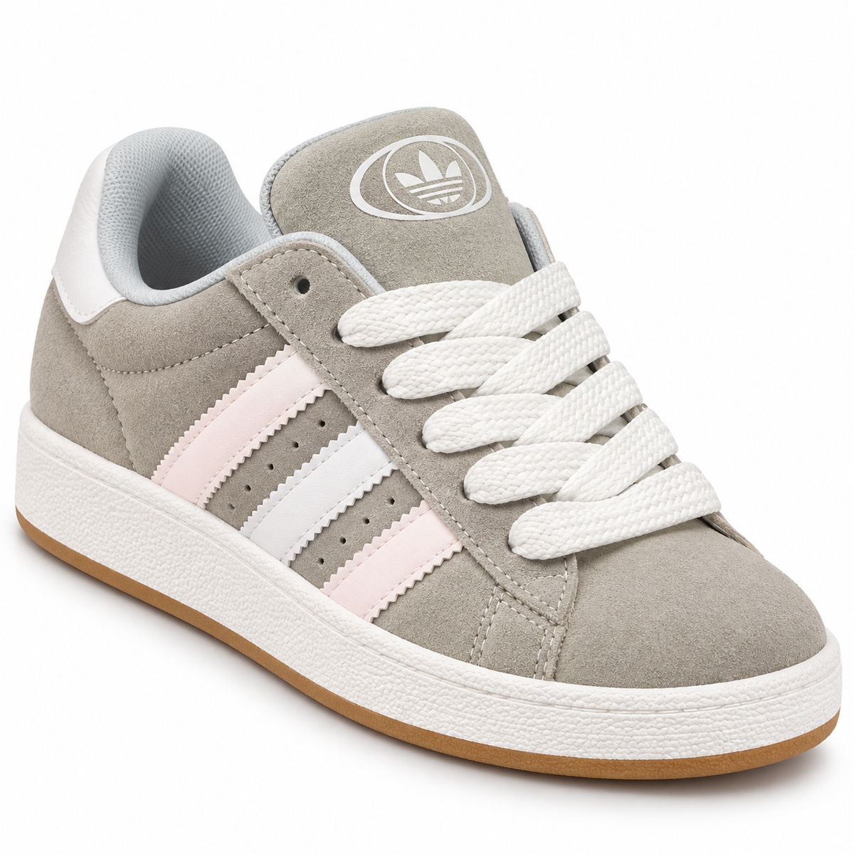 Adidas Suede Sneakers with White Stripes & Gum Sole