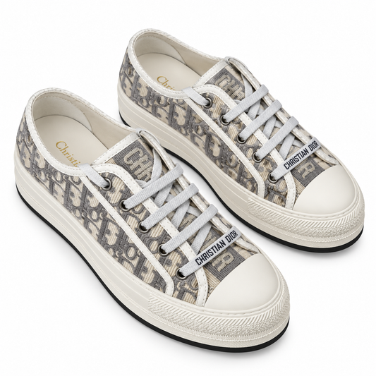 Chritian Dior Canvas Oblique Walk'N'Dior Low Top Sneakers