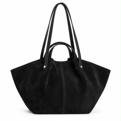 suede tote bag