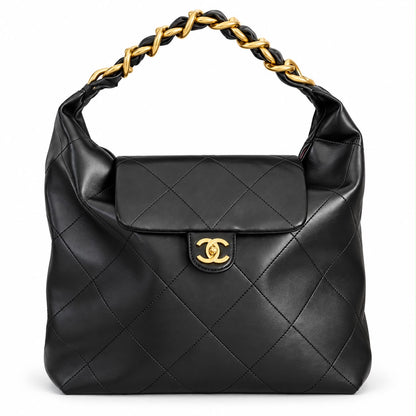 Chanel Shiny Calfskin Quilted Maxi