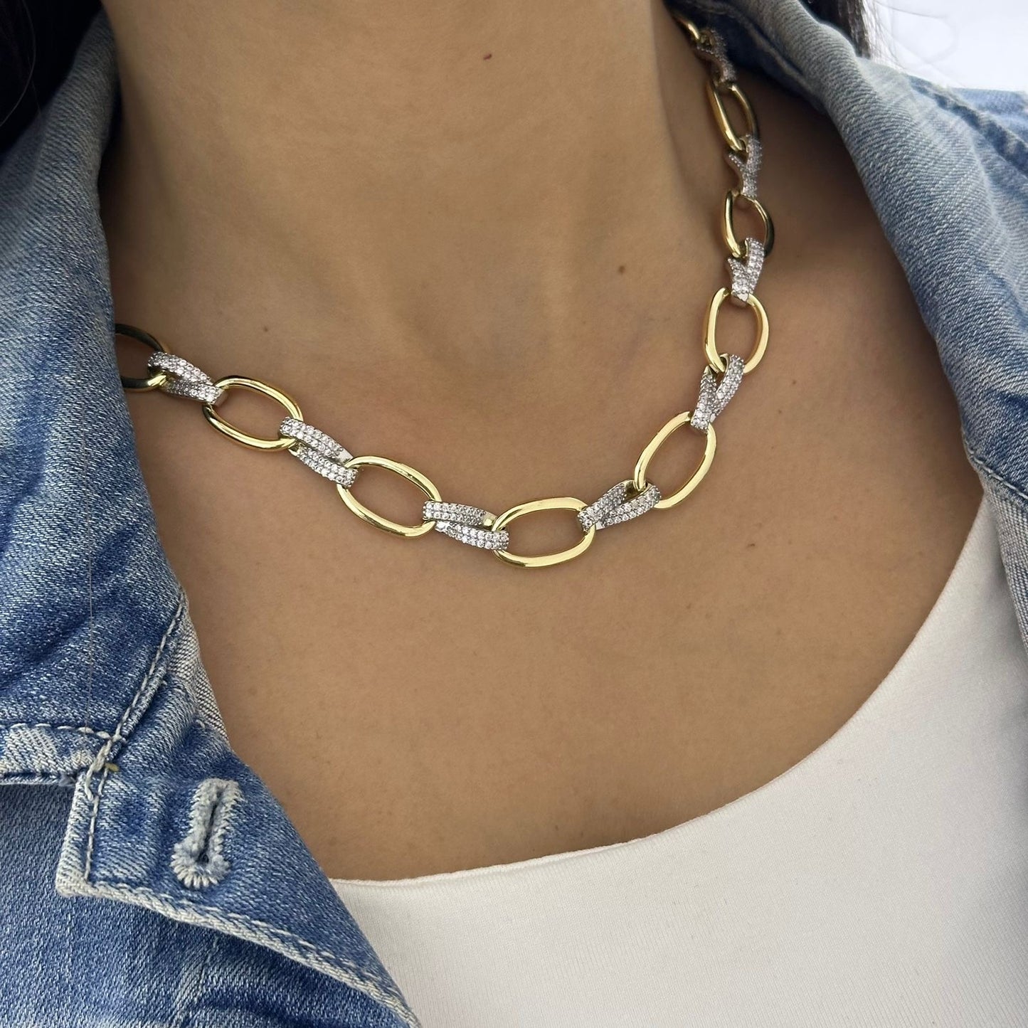 Stainless steel gold, and silver