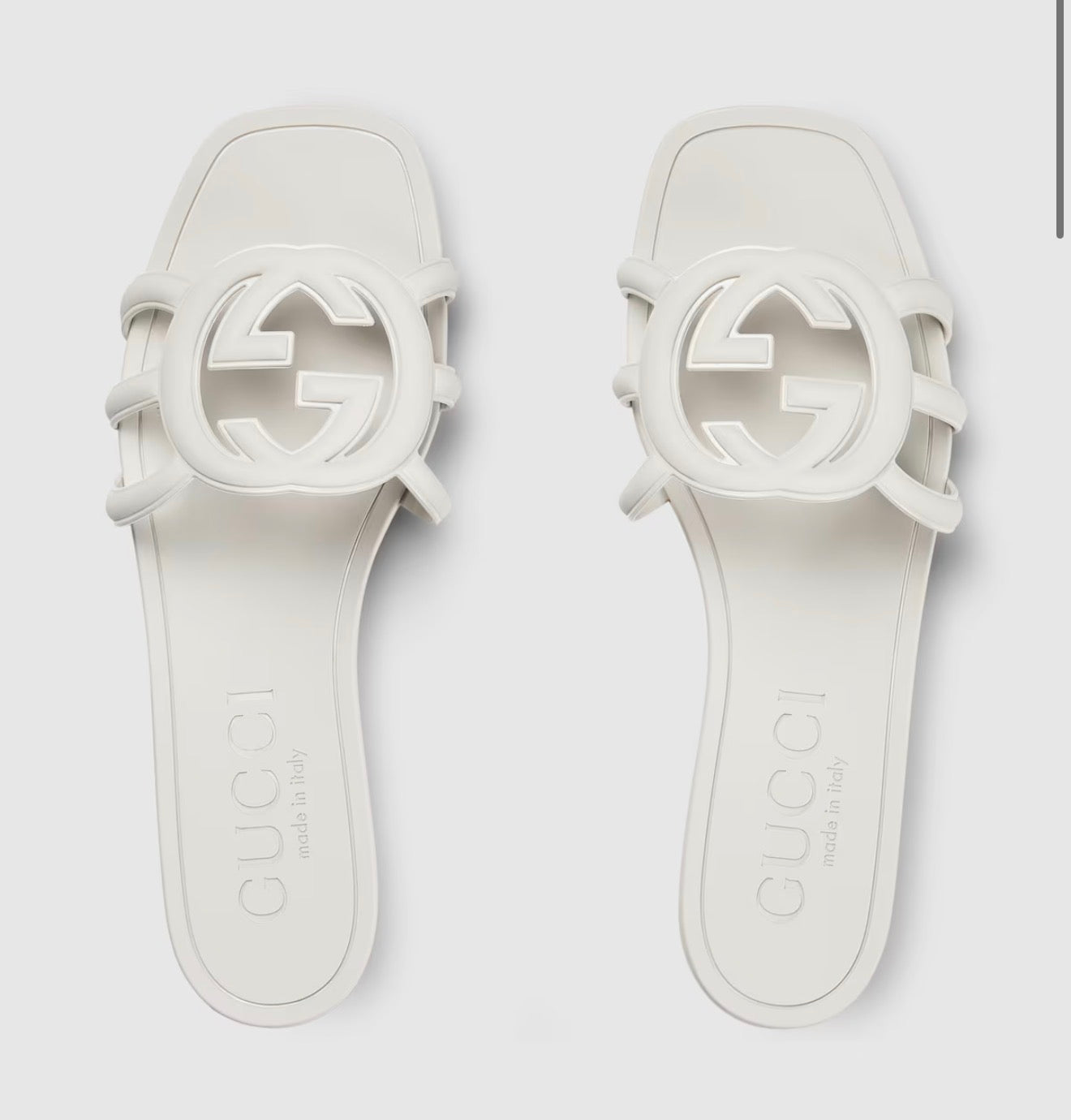 Gucci Rubber Interlocking G Womens Slide