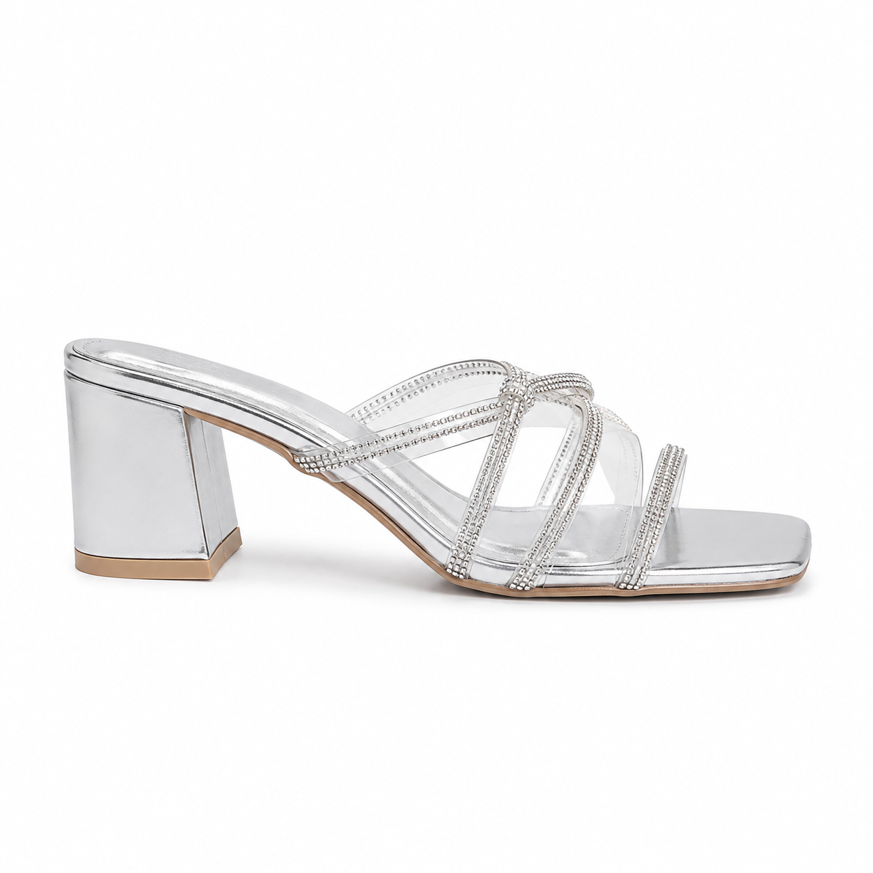 Women’s Clear Strap Block Heel Sandals