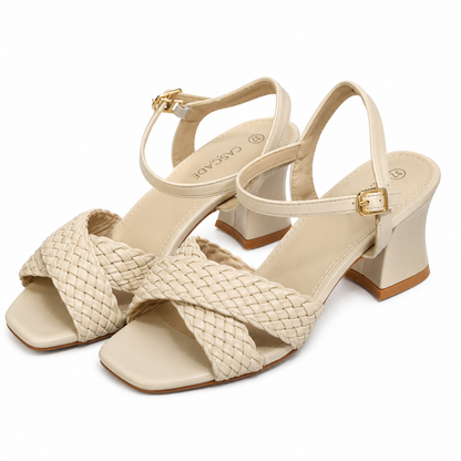 Women’s  Braided Block Heel Sandals