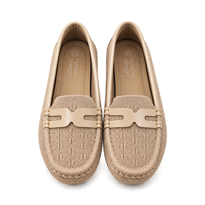 Horizon Design Knit Loafers