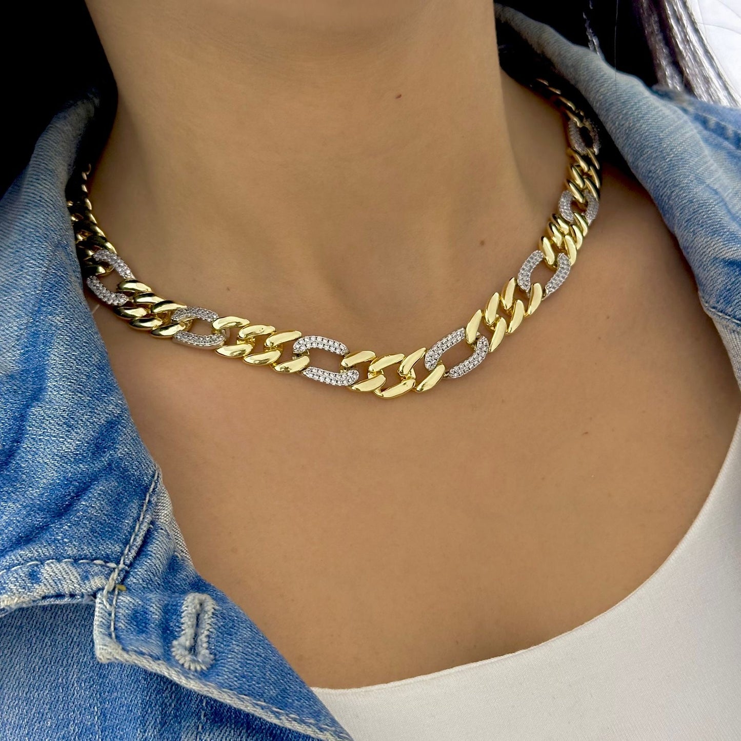 Stainless steel gold, and silver