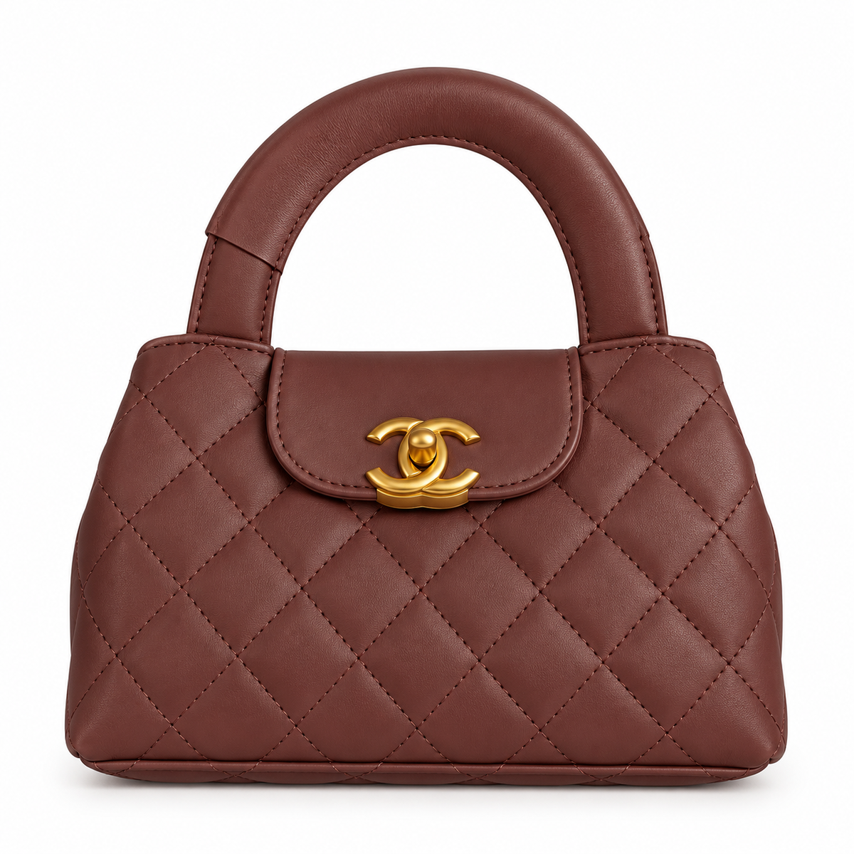 Chanel Black Quilted Calfskin Leather Nano Kelly Shopper Bag