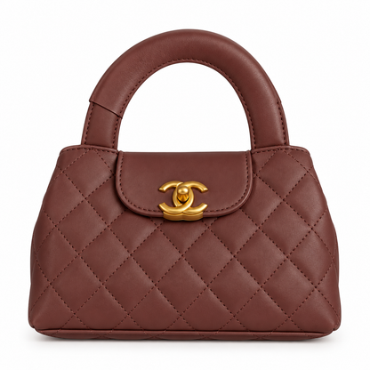 Chanel Black Quilted Calfskin Leather Nano Kelly Shopper Bag