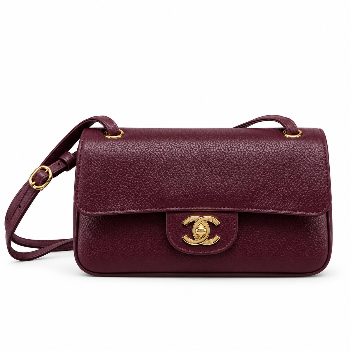 Grained Calfskin Small Souplissimo