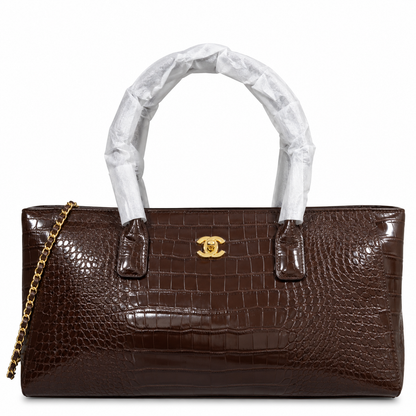 CHANEL LARGE BLACK SHOPPING TOTE BAG