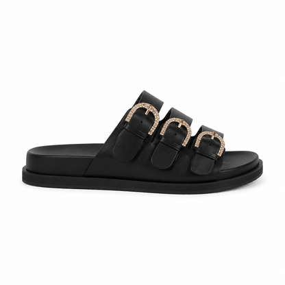 Women’s Triple Buckle Comfort Slide Slipper