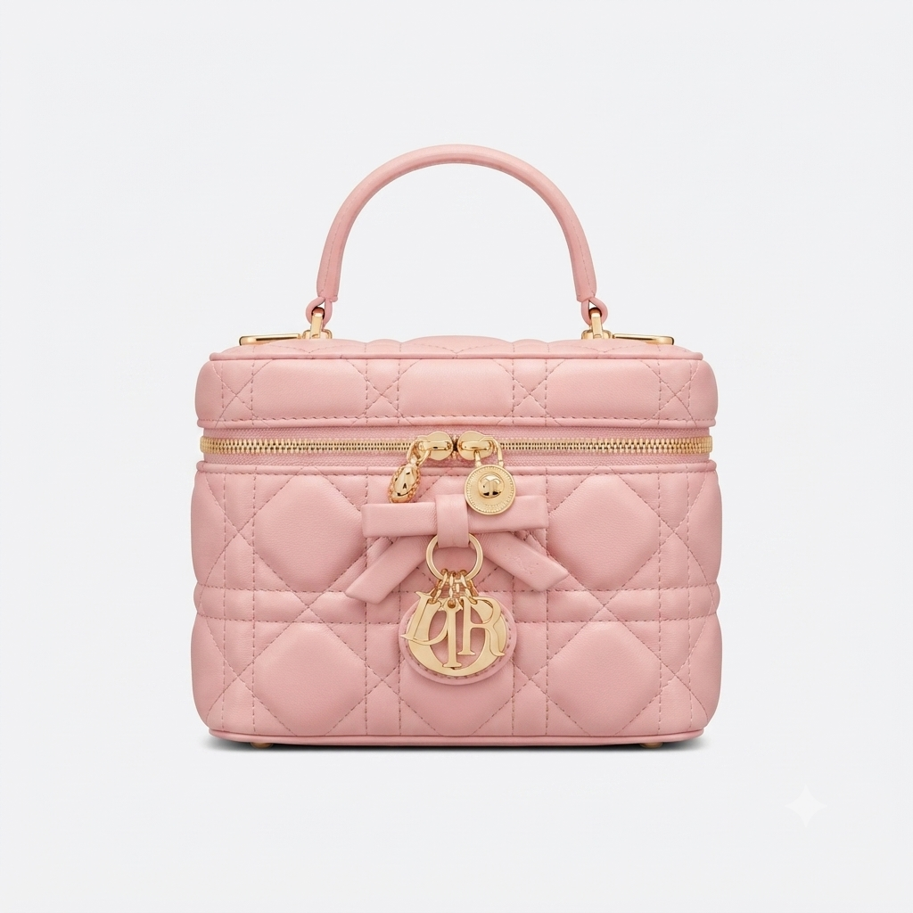 Dior Mini Vanity Soupir Pink Cannage Lambskin