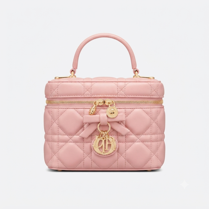 Dior Mini Vanity Soupir Pink Cannage Lambskin