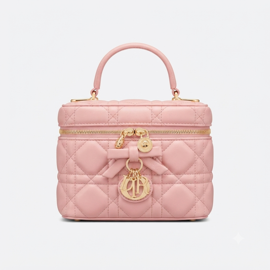 Dior Mini Vanity Soupir Pink Cannage Lambskin