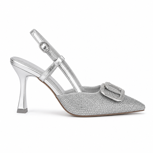 Valentino Luxury  Crystal Slingback High Heels
