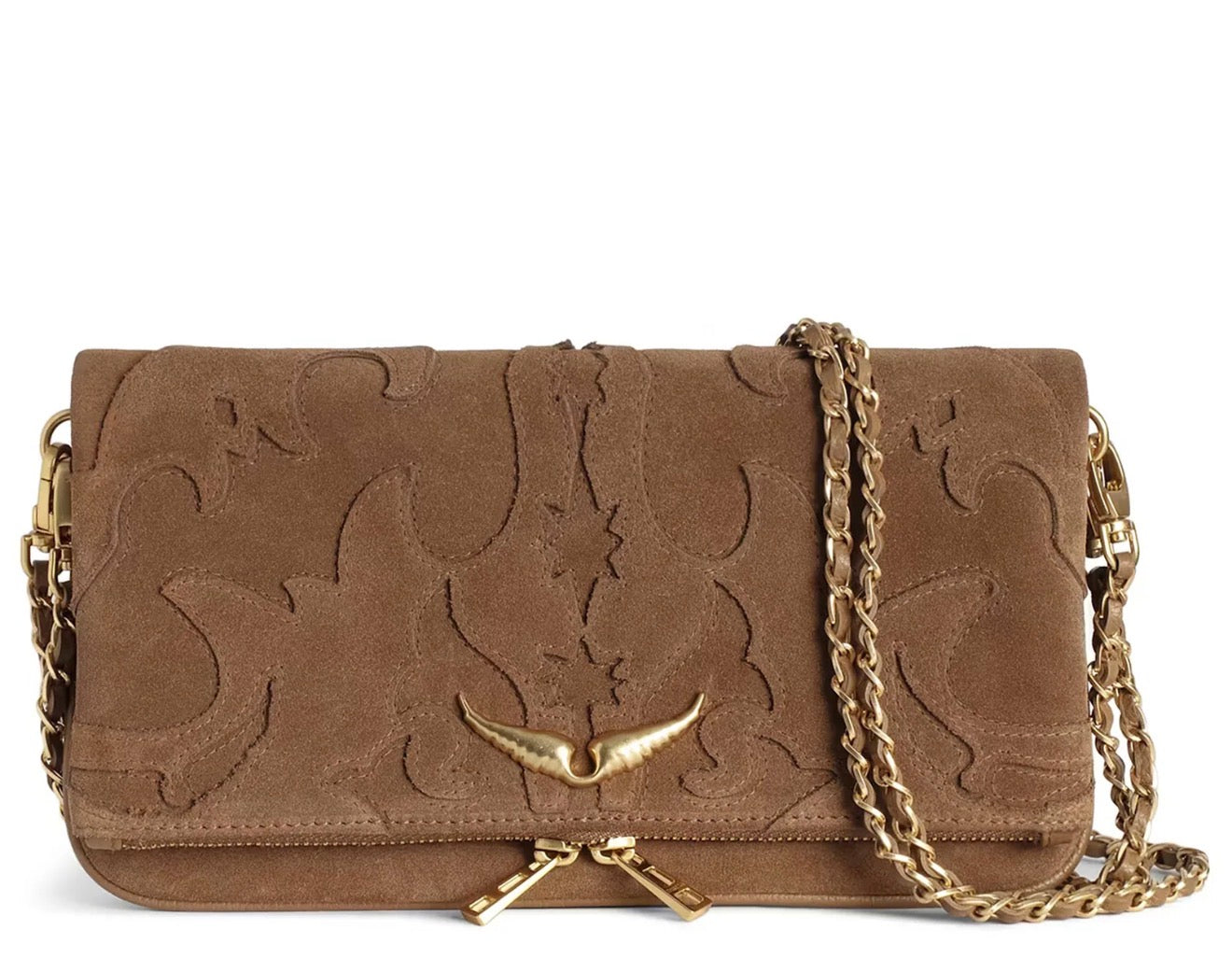 Zadig & Voltaire Rock Western Suede Clutch