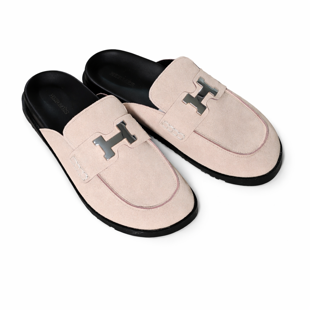 Blush Suede Luxe Slip-On Mules