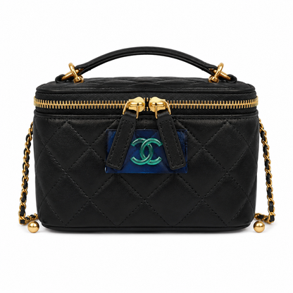 Chanel Pearl Crush Vanity Bag Brown in Lambskin