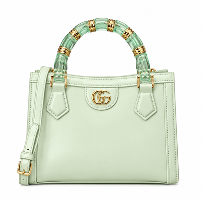 GUCCI Light  Patent Leather Mini Diana Tote