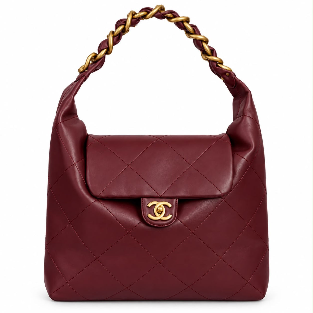 Chanel Shiny Calfskin Quilted Maxi