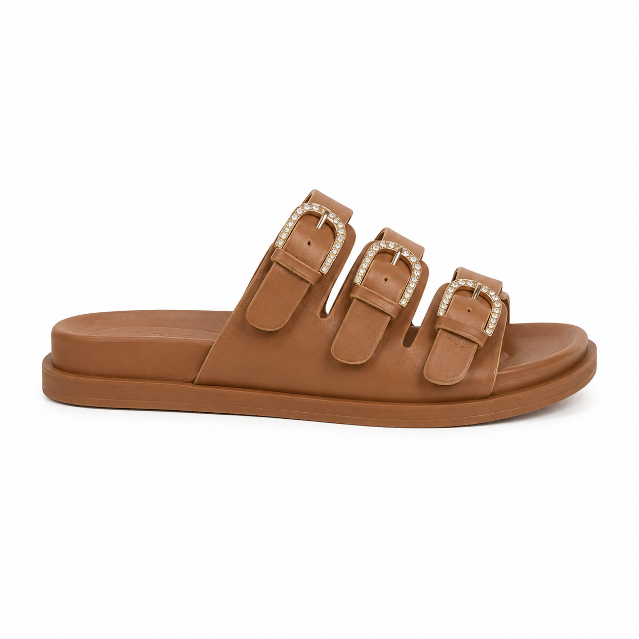 Women’s Triple Buckle Comfort Slide Slipper