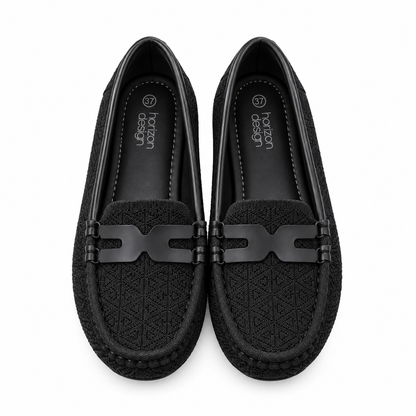 Horizon Design Knit Loafers