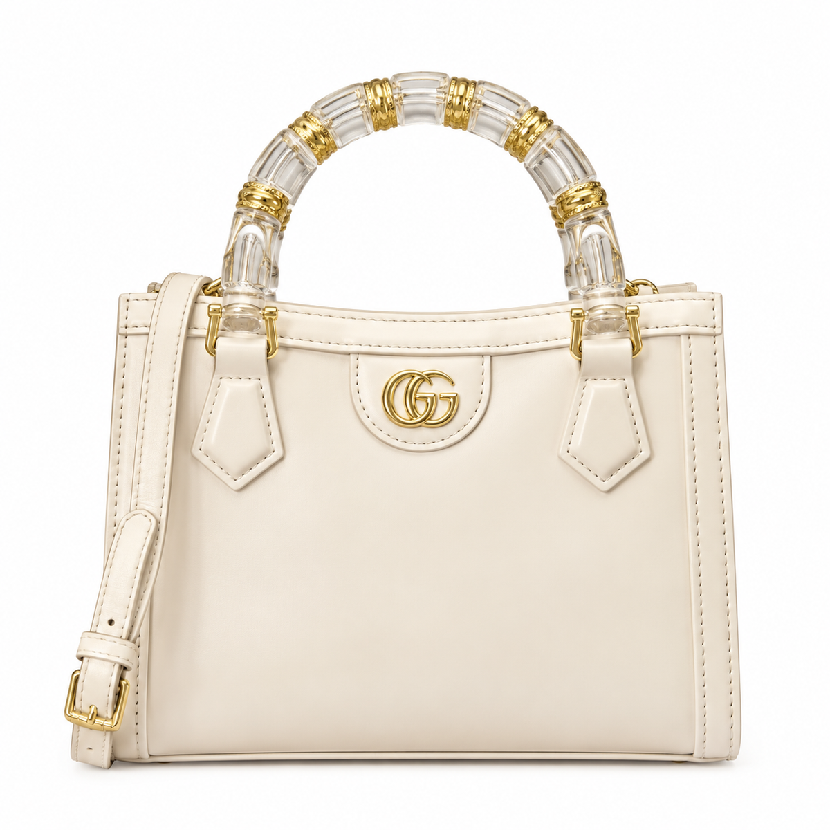GUCCI Light  Patent Leather Mini Diana Tote