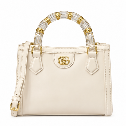 GUCCI Light  Patent Leather Mini Diana Tote