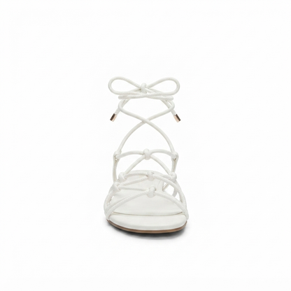 Elegant Strappy Lace-Up Flat Sandals