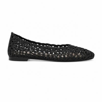 Natural Woven Ballet Flats